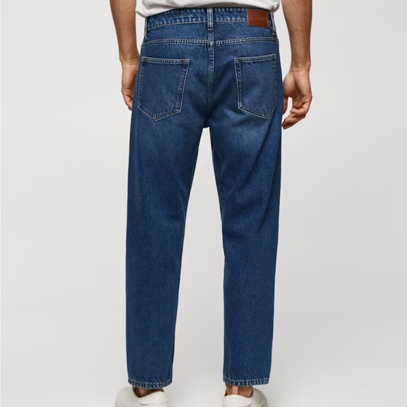 **SOLD** MANGO DARK WASHED TAPERED-FIT JEANS - Picture 3 of 7